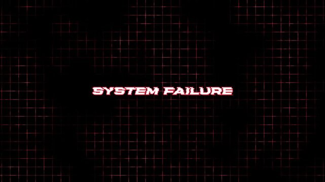 Futuristic Red Glitch System Failure Text Animation
