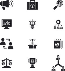 Finance & Investment Vector Icons for Business and Trading