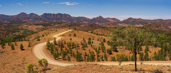 Panoramic View of Bunyeroo Valley. Flinders Ranges. Australia