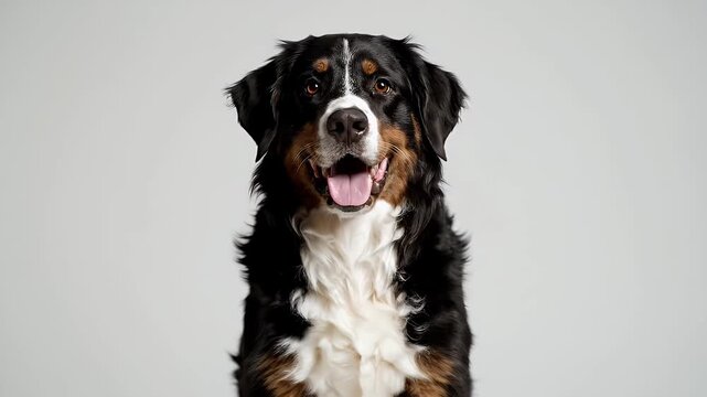 Happy Bernese Mountain Dog Portrait