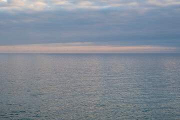 Serene Sea Horizon Twilight Clouds Nerja