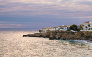 Nerja White Village Cliffside Seascape