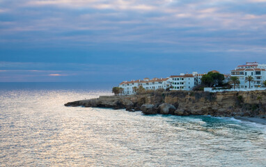 Nerja White Village Cliffside Seascape