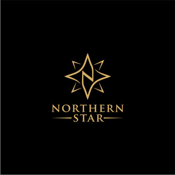 Northern Star Logo Design &ndash; Elegant Compass and Navigation Symbol