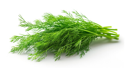 Fototapeta premium fresh green dill isolated on white background