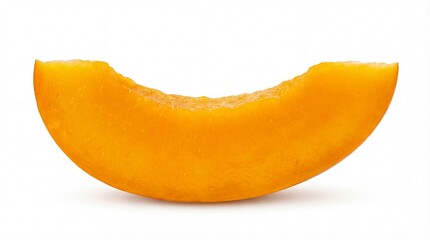 slice of orange on white background