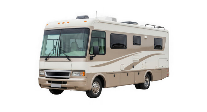 Motorhome rv vehicle isolated on transparent background