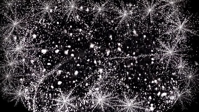 Snowflakes falling winter frame background