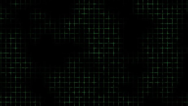 Abstract Green Grid Lines Digital Background Loop