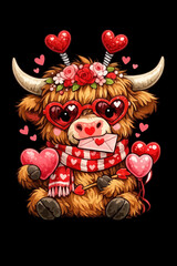 cow card valentine days