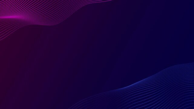 abstract blue and pink border frame with wave lines flow animation, modern futuristic ai technology and science blank social media motion background