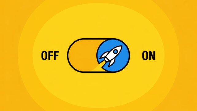 Switch to success with modern rocket launch button
