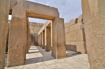 Valley Temple part of the funerary complex pyramid of Pharaoh Khafre or of Chephren in Giza, Egypt