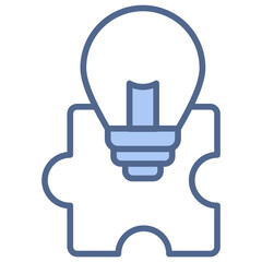 problem solving blue icon