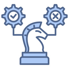 Decision Making blue icon