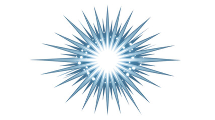 Obraz premium Dynamic and sparkling blue starburst design, an abstract graphic illustration with radiant glow, perfect for futuristic digital backgrounds and creative visual projects