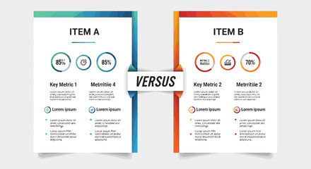 Item A Versus Item B Comparison Infographic