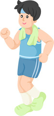 Obraz premium illustration self care jogging