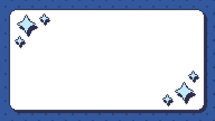 ドット絵　鮮やかでかわいい背景装飾　きらきらのあしらい　フレーム　ピクセル
