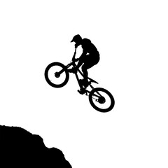 Mountain Biker Air Silhouette