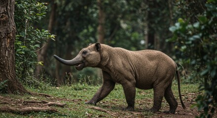 asian animal on action