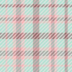 ミント色ベースのチェック柄 © yumayaedokari