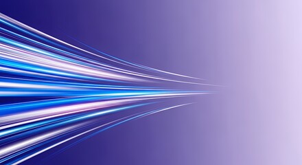 Dynamic Light Trails on Purple Background