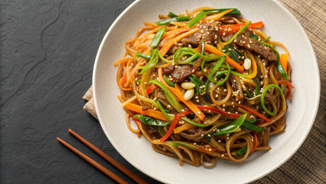 korean japchae noodles 