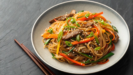 korean japchae noodles 
