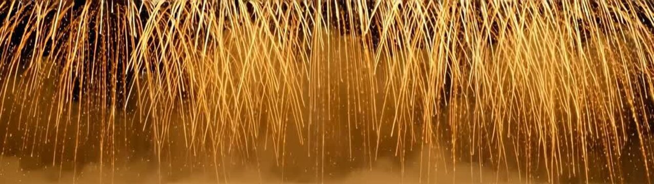 Fireworks display in the night sky