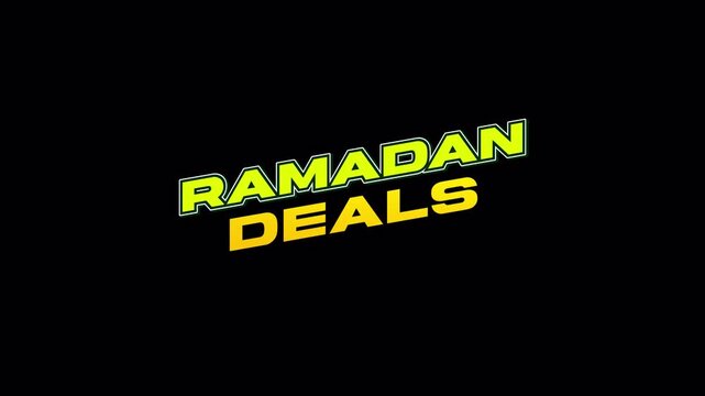 Ramadan Deals Promotional Cartoon Text Animation Transparent