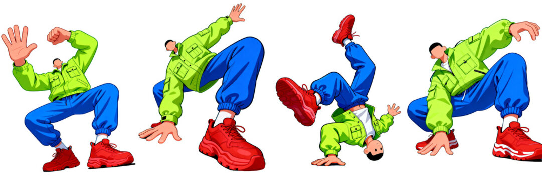 Person performing breakdancing moves