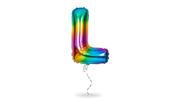 Colorful balloon letter l