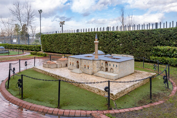 Naklejka premium The Ulu Mosque miniatur view in Manisa City of Turkey