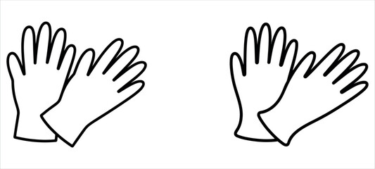 Obraz premium Hands waving in greeting or farewell gesture illustration.