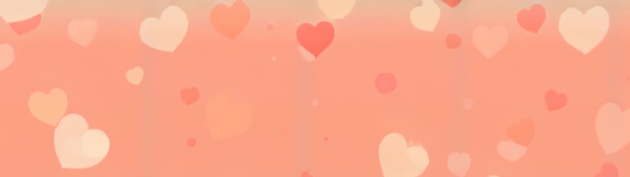 Pink and white heart-shaped objects in motion