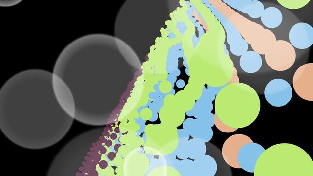 abstract motion graphic dot matrix