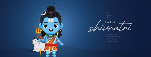 Fototapeta premium Maha Shivratri Social Media Post , Web Banner 