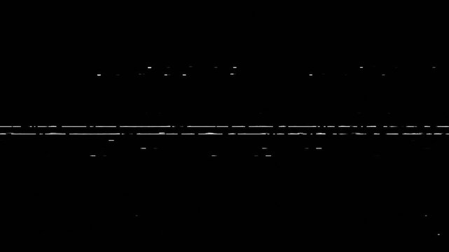 Clean minimal analog signal dropout overlay featuring VHS noise and horizontal interference lines