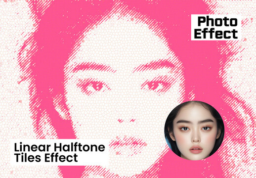 Popart Halftone Tiles Photo Effect