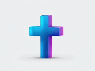 Obraz premium cross icon isolated on a transparent background ar 43