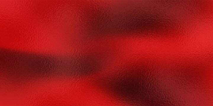 Red frosted foil texture glass effect background. Red on metal surface , Light on texture