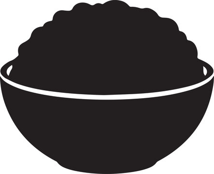 Full bowl of black substance