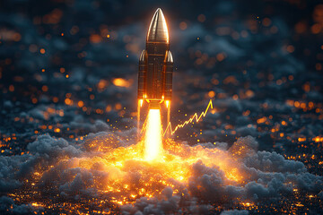 Visual Metaphor of Exploding Gold Market Momentum