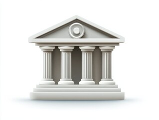 Obraz premium bank 2d icon isolated on a transparent background ar 43