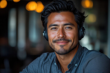 Male Office Worker Engaged in a Bright Professional Setting