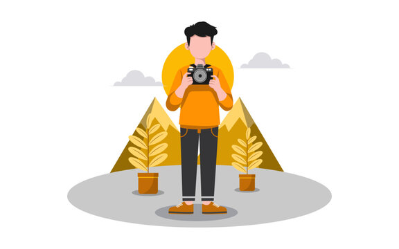 Nature Photography Flat Outdoor Activities illustration