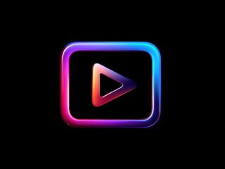 Fototapeta premium video icon isolated on a transparent background ar 43