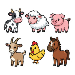 Fototapeta premium Various types of livestock