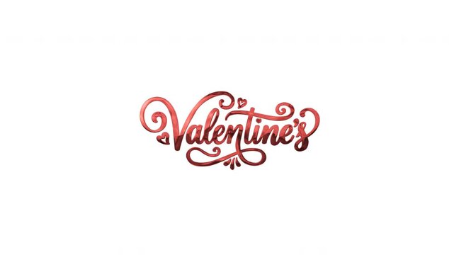 Valentine's text design in a decorative script font for greeting cards, social media posts, posters, and lovethemed designs.